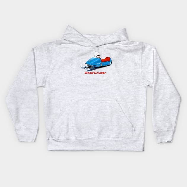 Snow Cruiser Kids Hoodie by Midcenturydave